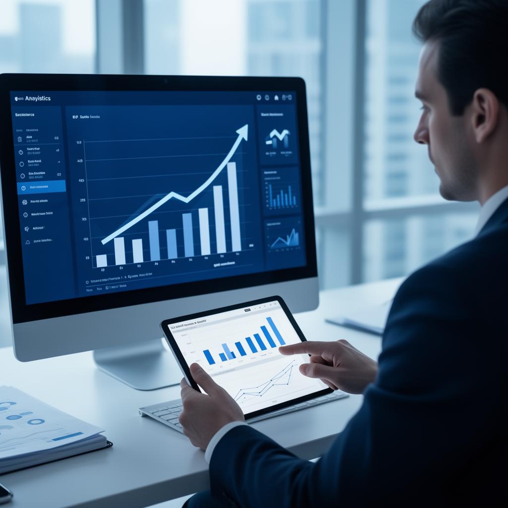 Análisis de crecimiento empresarial con gráficos de negocio